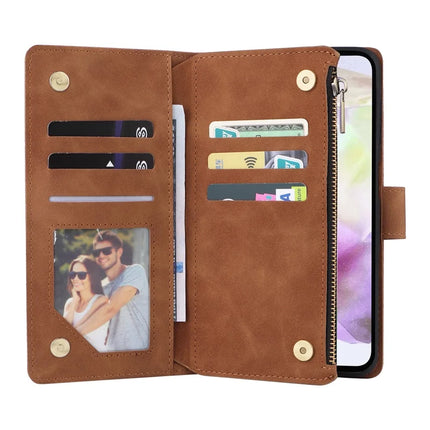 For Samsung Galaxy A26 5G Case Zipper Wallet Multiple Card Slots Leather Phone Cover