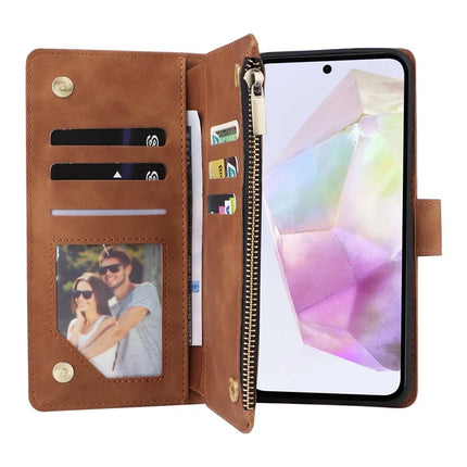 For Samsung Galaxy A26 5G Case Zipper Wallet Multiple Card Slots Leather Phone Cover