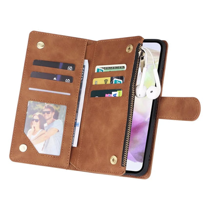 For Samsung Galaxy A26 5G Case Zipper Wallet Multiple Card Slots Leather Phone Cover