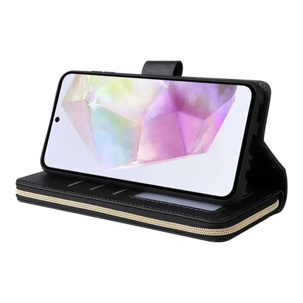 For Samsung Galaxy A26 5G Case Zipper Pocket PU Leather Phone Cover with Hand Strap
