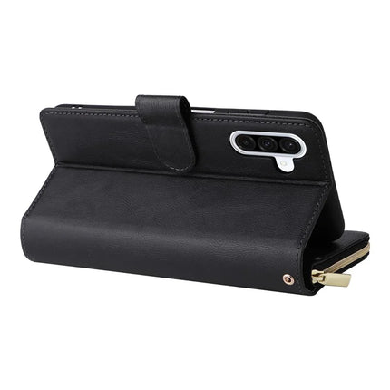 For Samsung Galaxy A26 5G Case Zipper Pocket PU Leather Phone Cover with Hand Strap
