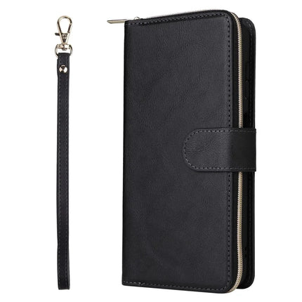 For Samsung Galaxy A26 5G Case Zipper Pocket PU Leather Phone Cover with Hand Strap