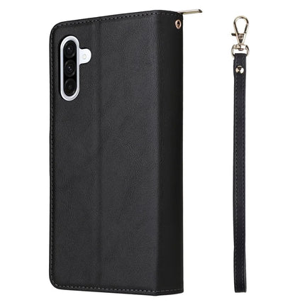 For Samsung Galaxy A26 5G Case Zipper Pocket PU Leather Phone Cover with Hand Strap