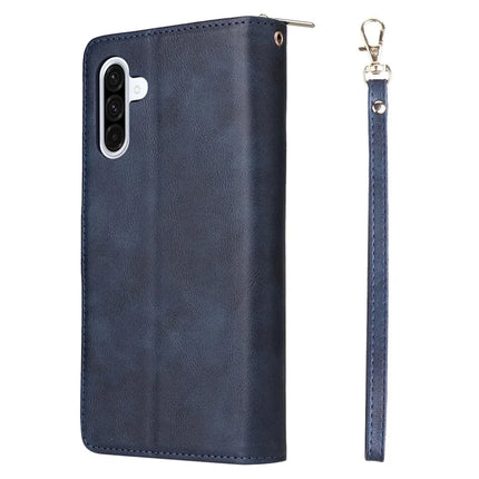 For Samsung Galaxy A26 5G Case Zipper Pocket PU Leather Phone Cover with Hand Strap