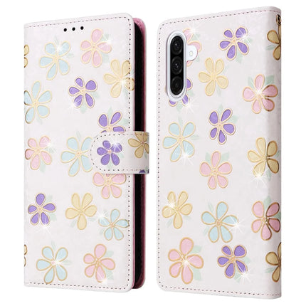 For Samsung Galaxy A26 5G Case RFID Blocking Flower Leather Phone Cover - Colorful Flower