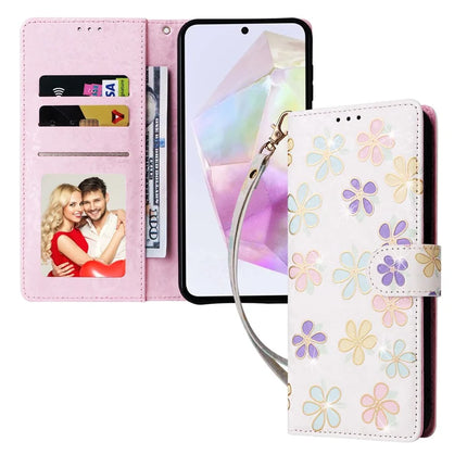 For Samsung Galaxy A26 5G Case RFID Blocking Flower Leather Phone Cover