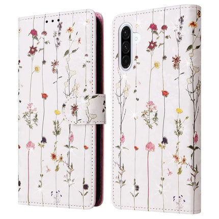 For Samsung Galaxy A26 5G Case RFID Blocking Flower Leather Phone Cover - Small Flower