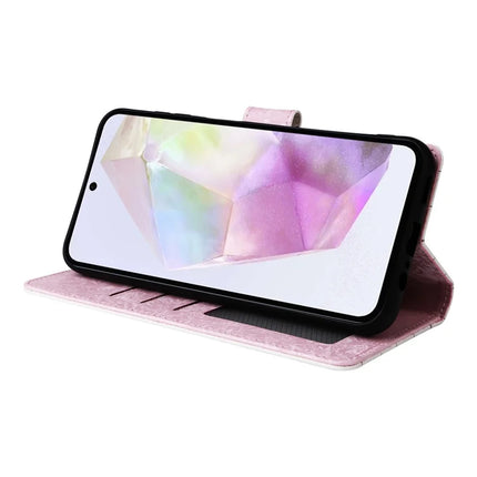 For Samsung Galaxy A26 5G Case RFID Blocking Flower Leather Phone Cover