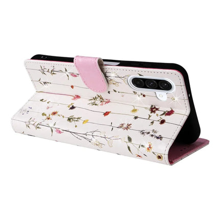 For Samsung Galaxy A26 5G Case RFID Blocking Flower Leather Phone Cover