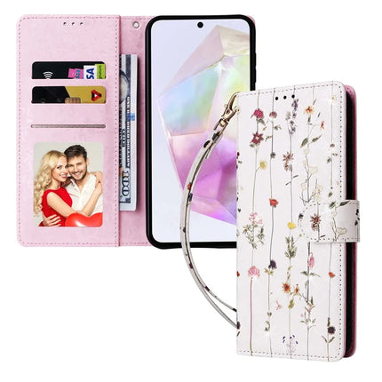 For Samsung Galaxy A26 5G Case RFID Blocking Flower Leather Phone Cover
