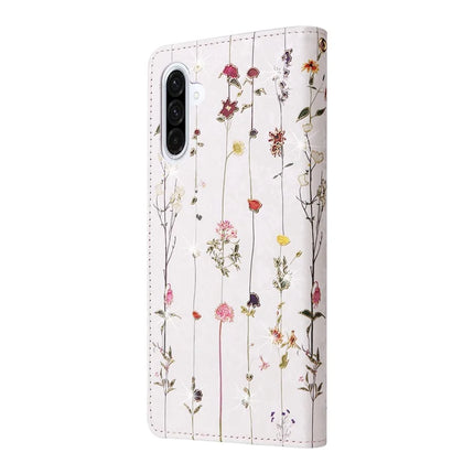 For Samsung Galaxy A26 5G Case RFID Blocking Flower Leather Phone Cover