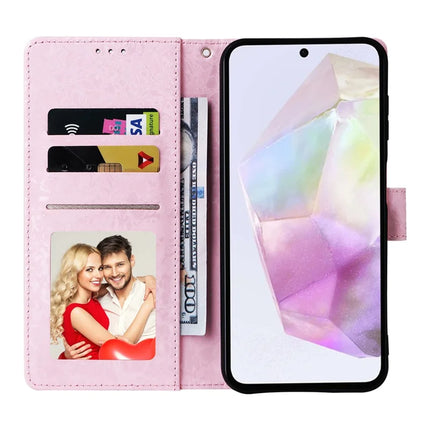For Samsung Galaxy A26 5G Case RFID Blocking Flower Leather Phone Cover