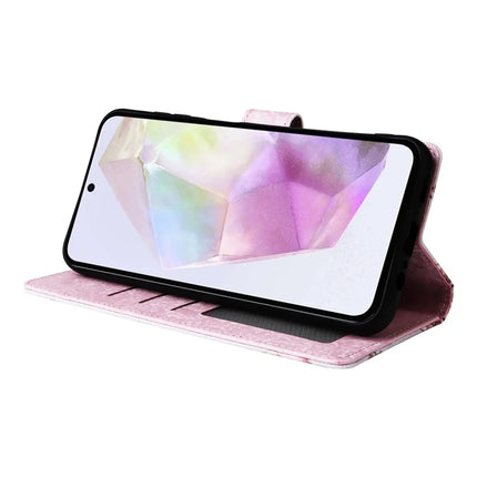 For Samsung Galaxy A26 5G Case RFID Blocking Flower Leather Phone Cover