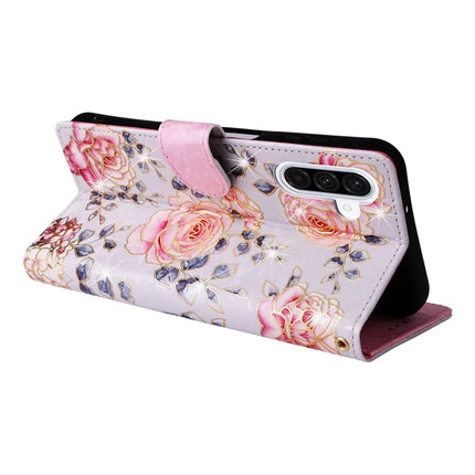 For Samsung Galaxy A26 5G Case RFID Blocking Flower Leather Phone Cover