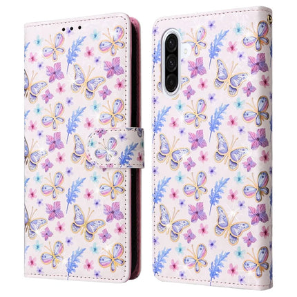 For Samsung Galaxy A26 5G Case RFID Blocking Flower Leather Phone Cover - Butterfly Flower