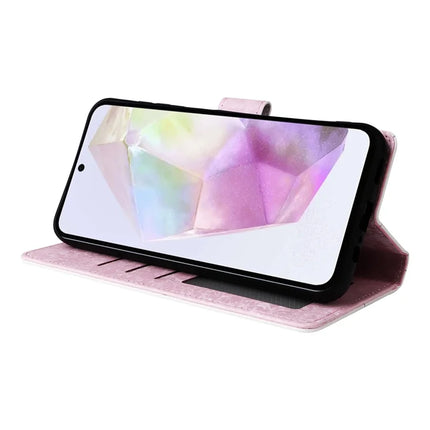 For Samsung Galaxy A26 5G Case RFID Blocking Flower Leather Phone Cover