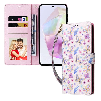 For Samsung Galaxy A26 5G Case RFID Blocking Flower Leather Phone Cover