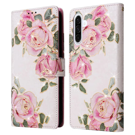 For Samsung Galaxy A26 5G Case RFID Blocking Flower Leather Phone Cover - Flower
