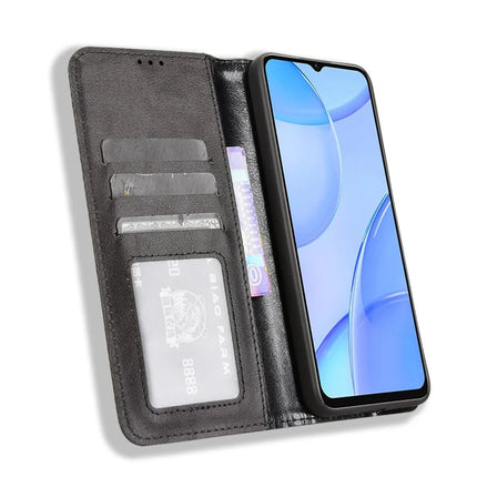 For Oukitel C57 Pro / C57s Leather Case Wallet Stand Retro Texture Phone Cover