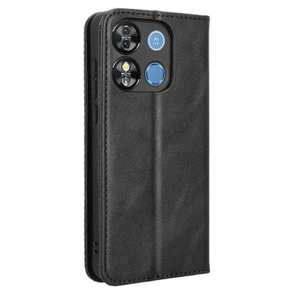 For Oukitel C57 Pro / C57s Leather Case Wallet Stand Retro Texture Phone Cover