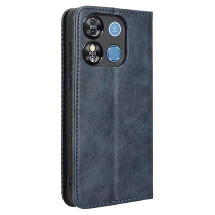 For Oukitel C57 Pro / C57s Leather Case Wallet Stand Retro Texture Phone Cover