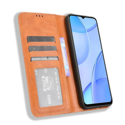 For Oukitel C57 Pro / C57s Leather Case Wallet Stand Retro Texture Phone Cover
