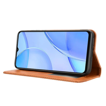 For Oukitel C57 Pro / C57s Leather Case Wallet Stand Retro Texture Phone Cover