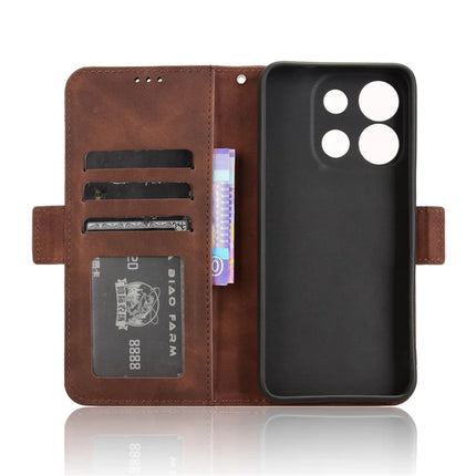 For Oukitel C57 Pro / C57s Leather Case Phone Wallet Cover with Multiple Card Slots