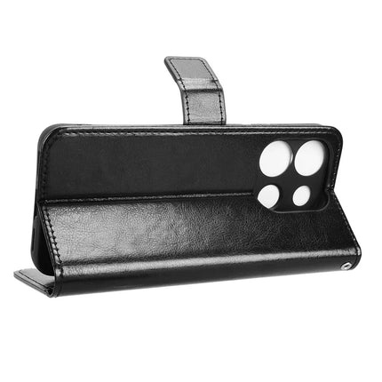 For Oukitel C57 Pro / C57s Case Crazy Horse Texture PU Leather Phone Wallet Cover