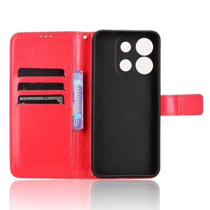 For Oukitel C57 Pro / C57s Case Crazy Horse Texture PU Leather Phone Wallet Cover