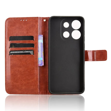 For Oukitel C57 Pro / C57s Case Crazy Horse Texture PU Leather Phone Wallet Cover