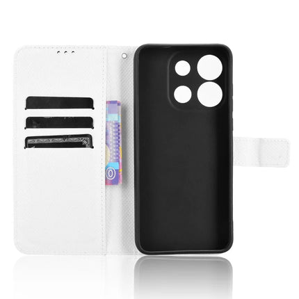 For Oukitel C57 Pro / C57s Case PU Leather Diamond Texture Wallet Phone Cover