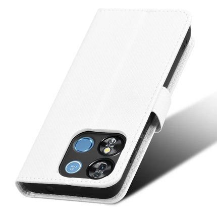 For Oukitel C57 Pro / C57s Case PU Leather Diamond Texture Wallet Phone Cover