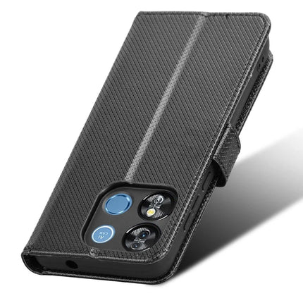 For Oukitel C57 Pro / C57s Case PU Leather Diamond Texture Wallet Phone Cover