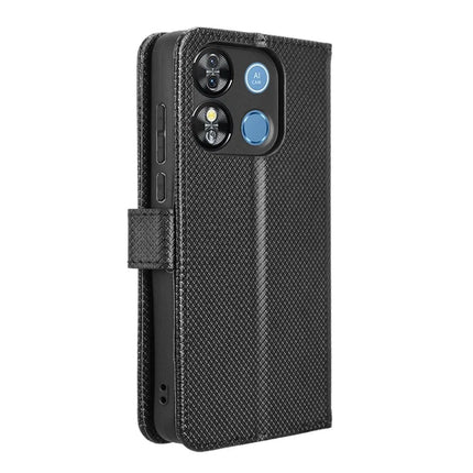 For Oukitel C57 Pro / C57s Case PU Leather Diamond Texture Wallet Phone Cover