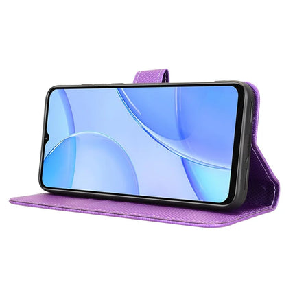 For Oukitel C57 Pro / C57s Case PU Leather Diamond Texture Wallet Phone Cover