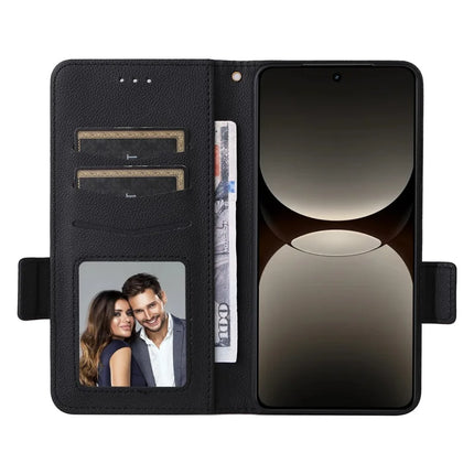 For Realme GT 7 Pro 5G Case Litchi Texture PU Leather Wallet Flip Phone Cover
