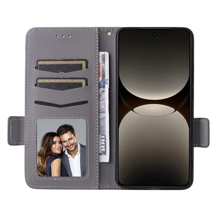 For Realme GT 7 Pro 5G Case Litchi Texture PU Leather Wallet Flip Phone Cover