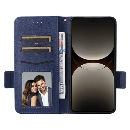 For Realme GT 7 Pro 5G Case Litchi Texture PU Leather Wallet Flip Phone Cover