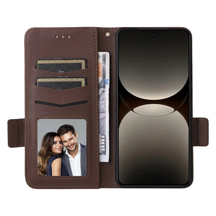 For Realme GT 7 Pro 5G Case Litchi Texture PU Leather Wallet Flip Phone Cover