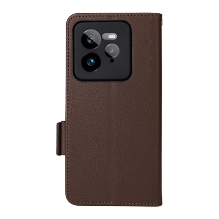 For Realme GT 7 Pro 5G Case Litchi Texture PU Leather Wallet Flip Phone Cover