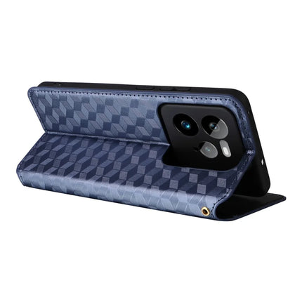 For Realme GT 7 Pro 5G Wallet Case Rhombus Imprinted Leather Phone Cover