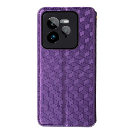 For Realme GT 7 Pro 5G Wallet Case Rhombus Imprinted Leather Phone Cover