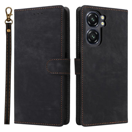 For Oukitel C58 Pro / C58 Wallet Case RFID Blocking PU Leather Cover Stand View - Black