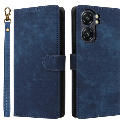 For Oukitel C58 Pro / C58 Wallet Case RFID Blocking PU Leather Cover Stand View - Blue