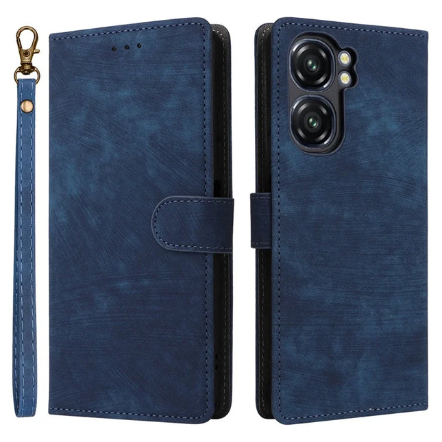 For Oukitel C58 Pro / C58 Wallet Case RFID Blocking PU Leather Cover Stand View - Blue