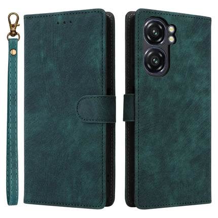 For Oukitel C58 Pro / C58 Wallet Case RFID Blocking PU Leather Cover Stand View - Green