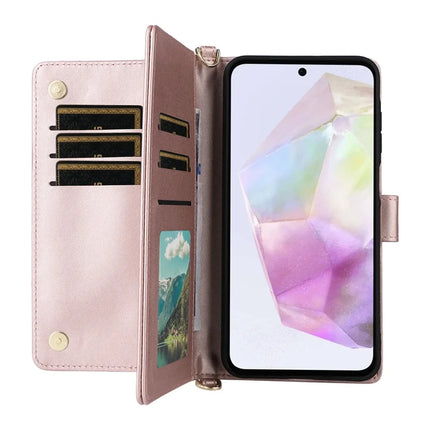 For Samsung Galaxy A26 5G Wallet Case with Shoulder Strap Leather Phone Cover