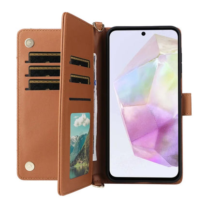 For Samsung Galaxy A26 5G Wallet Case with Shoulder Strap Leather Phone Cover