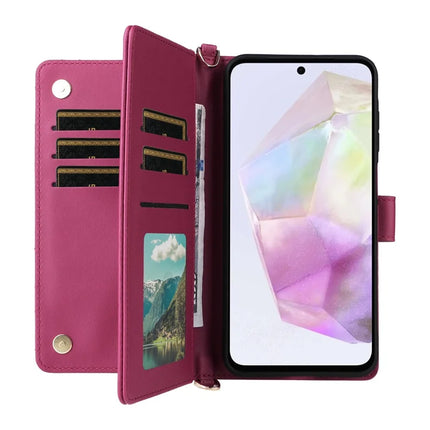 For Samsung Galaxy A26 5G Wallet Case with Shoulder Strap Leather Phone Cover